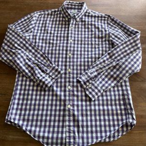 Quality Woven Shirts Tailored by J.Crew Long Sleeve Button-Down Size Large Check